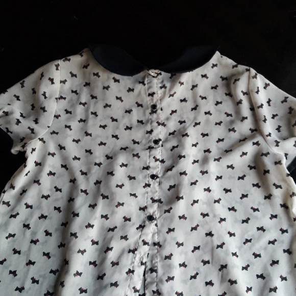 Scottie Dog flowy top with Peter Pan collar - Picture 5 of 11